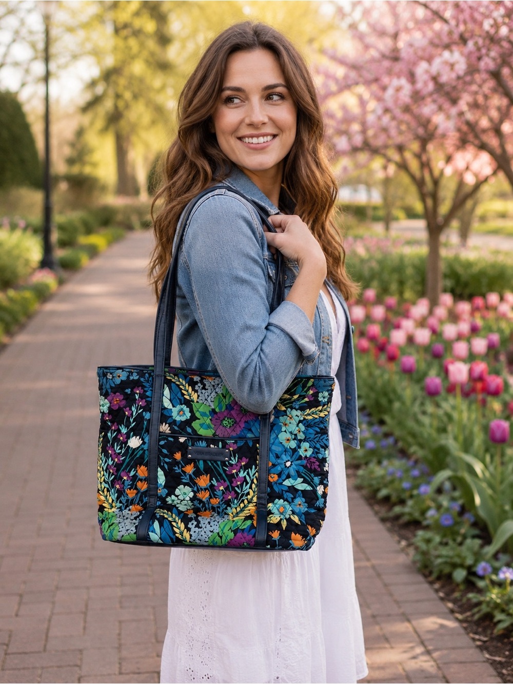Vera Bradle Floral Quilted Tote
